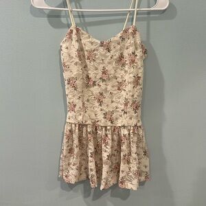 Chic Floral Print Spaghetti Strap Top
